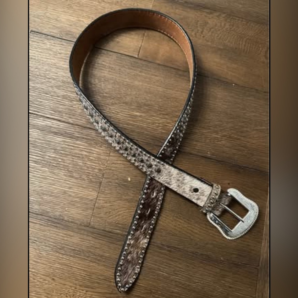 Ladies 34 Cowhide Leather Western Cowboy Belt